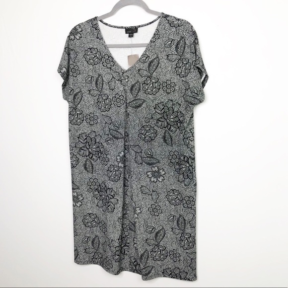 𝅺J Jill Wearever  collection paisley print floral shift dress - Picture 7 of 9